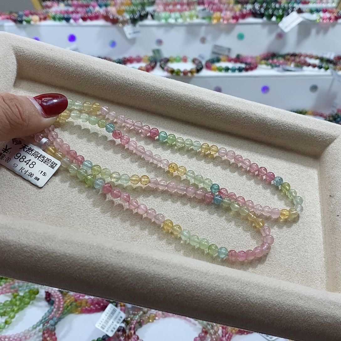 碧玺手链未镶嵌多样性发一条