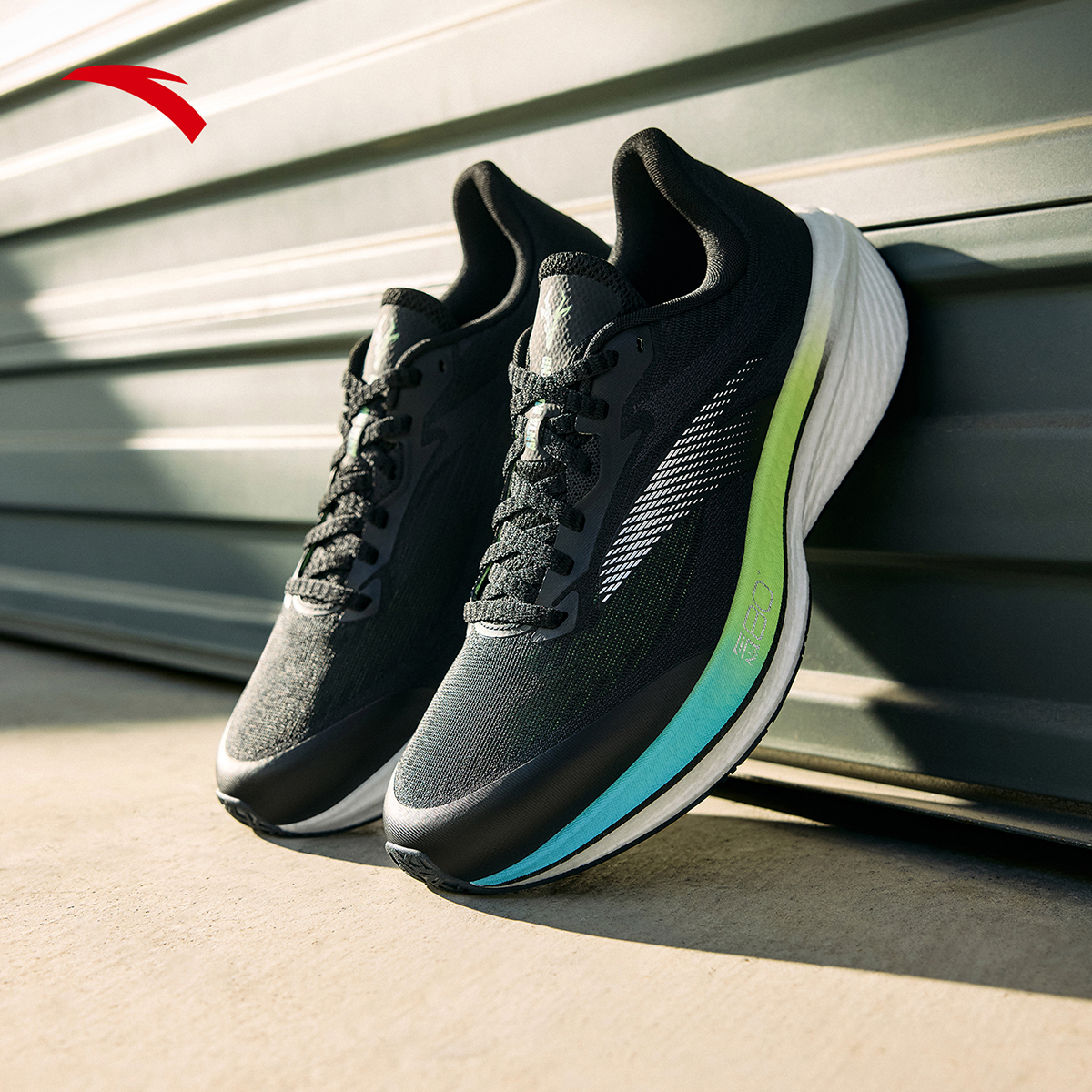 安踏二区心率80缓震回弹跑鞋男舒适轻便氮科技跑步鞋透气运动鞋男