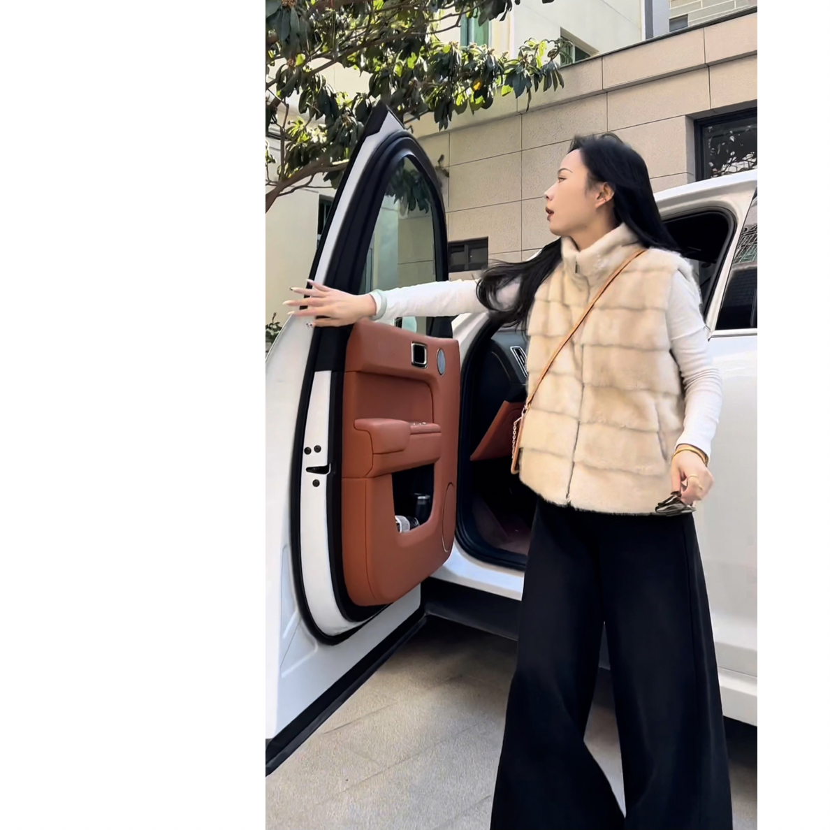 立领简约慵懒毛毛马甲