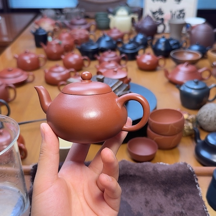 茶壶紫砂半手工紫砂壶一把