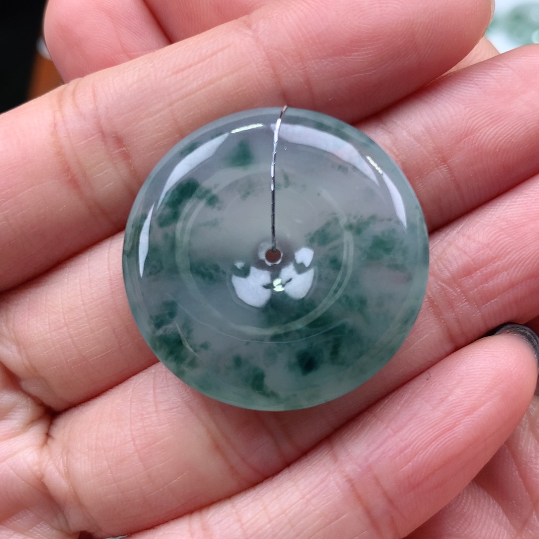 翡翠吊坠(不含链)未镶嵌平安扣