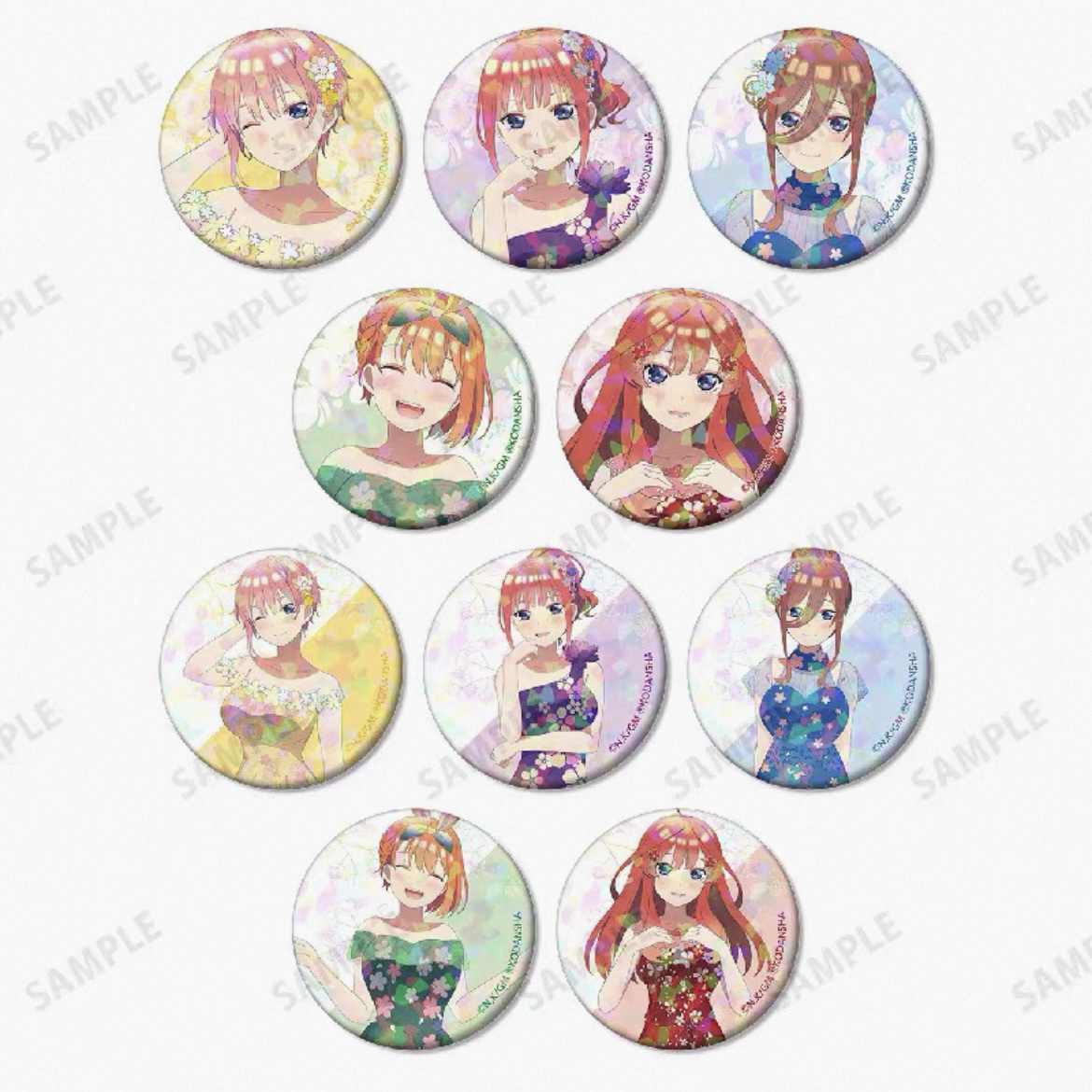 大清仓 【正版日谷】五等分的花嫁 樱花礼服系列闪徽章