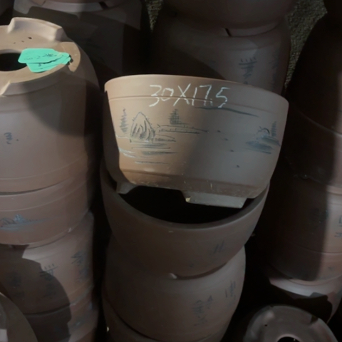 紫砂花盆60-2。30-17.5