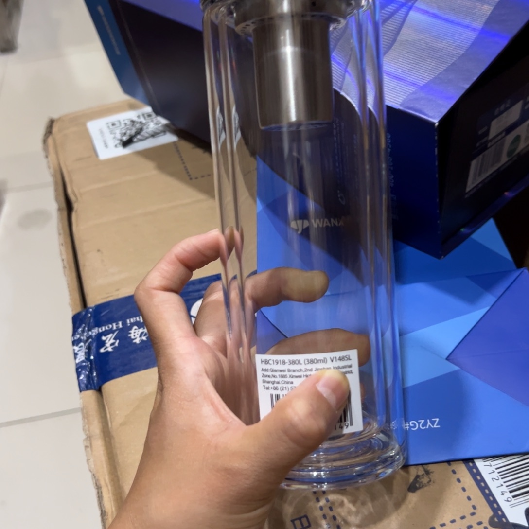 万象v148sl碧色双层玻璃杯380玻璃杯家被套