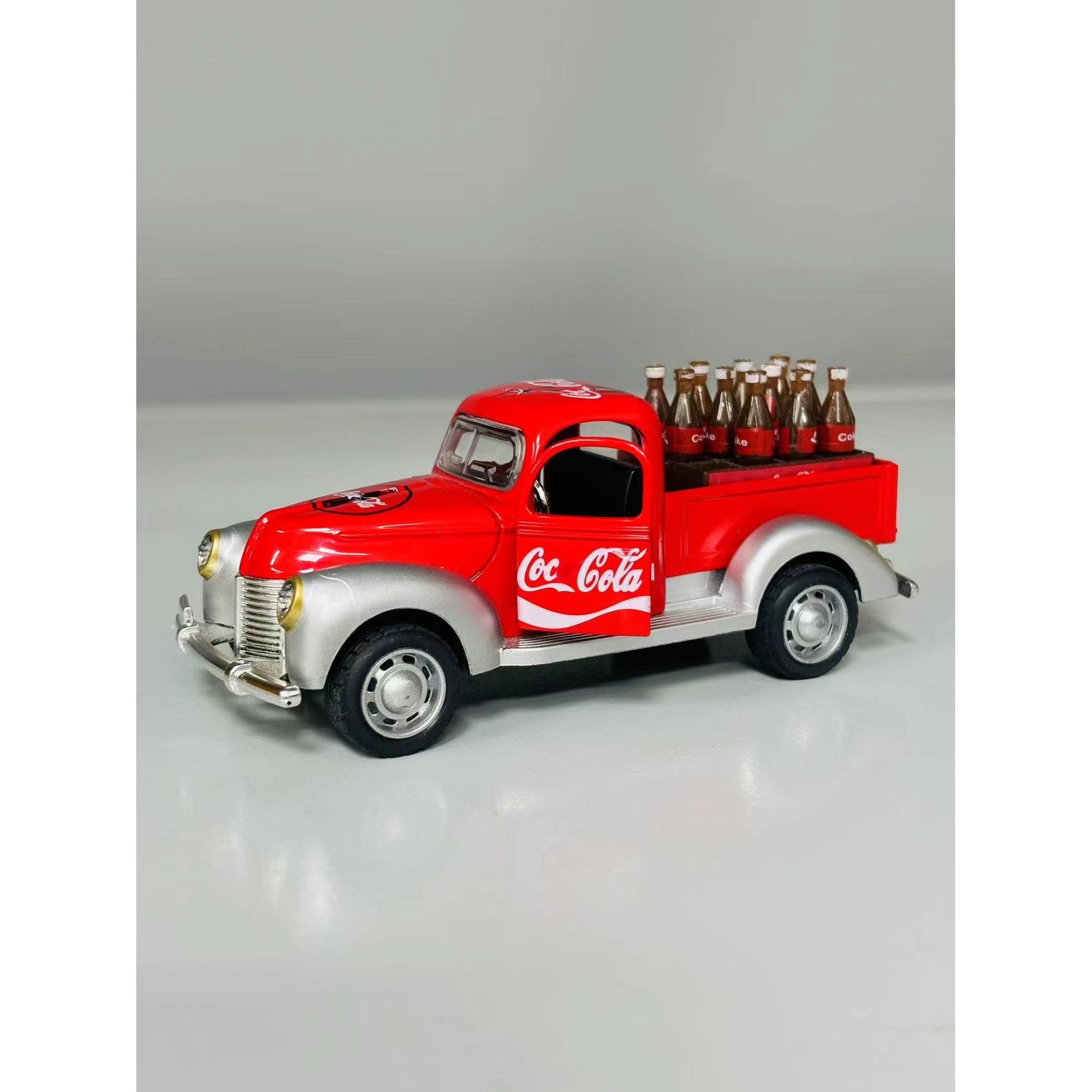 合金声光可乐运输回力模型车