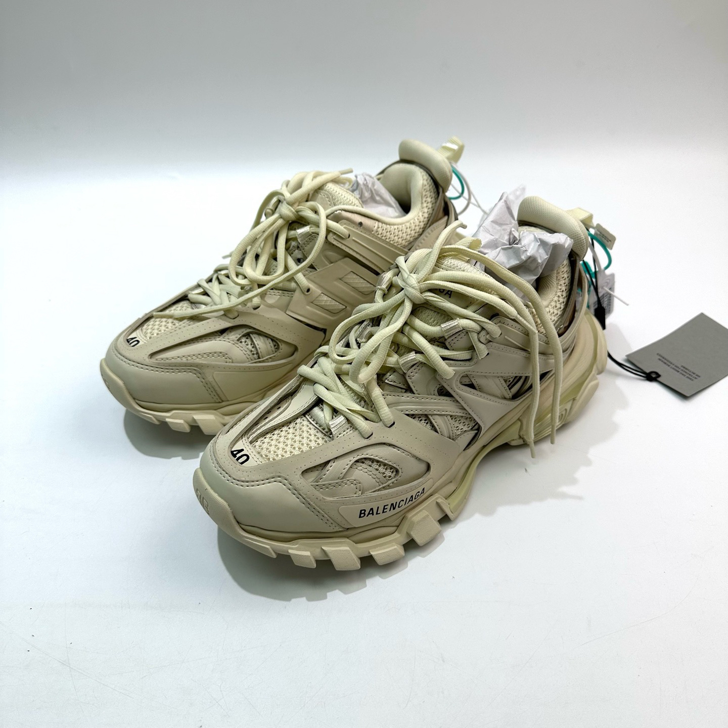 未使用 Balenciaga/巴黎世家 40码 米色Track1.0老爹鞋bl0496