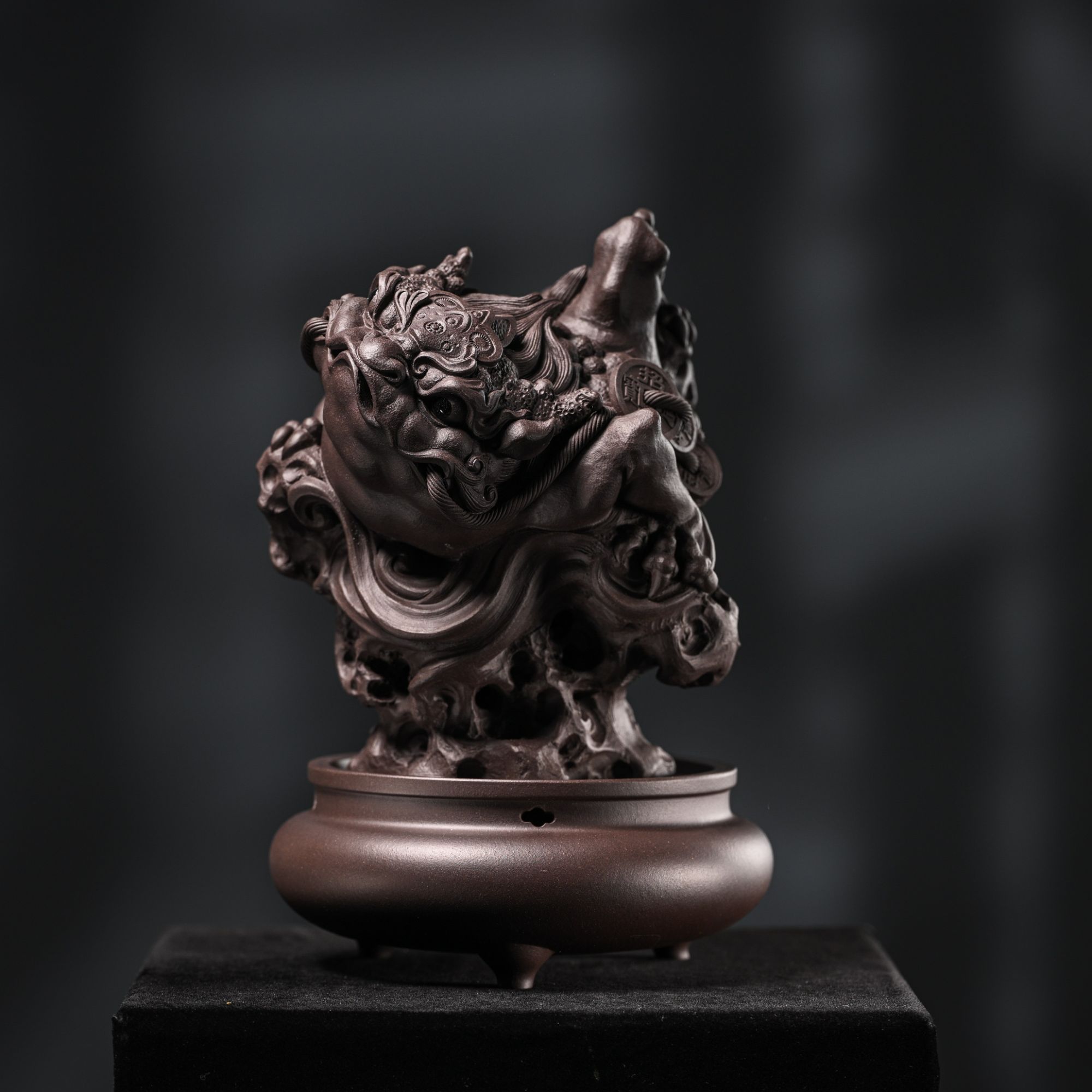 柏年溯艺【云岫·香炉】吉柏年原创设计紫砂香炉摆件茶道复古创意