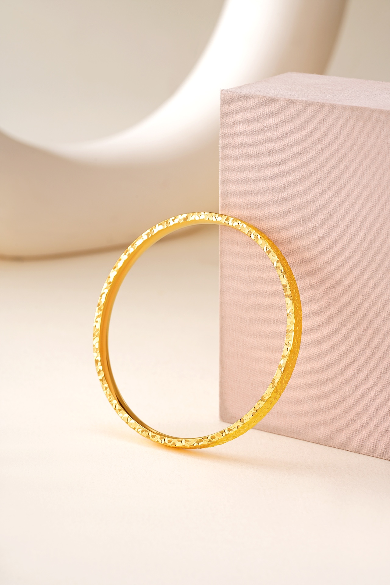 足银手镯 三面碎冰冰手镯（4mm）