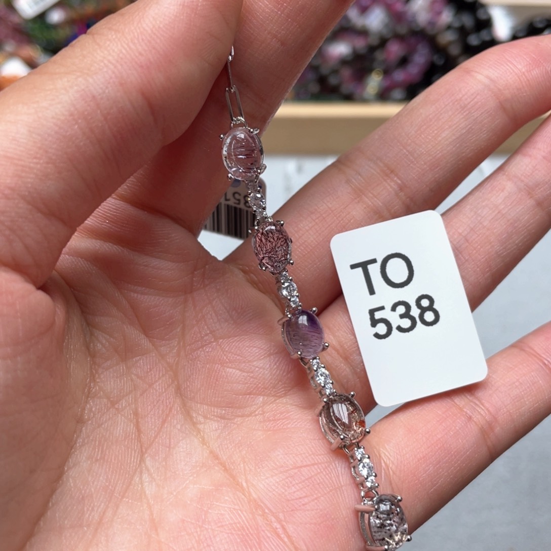 水晶手串银S925镶嵌手串