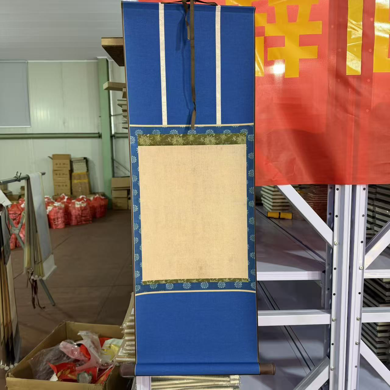 【日式绢布挂轴】手工宣纸挂轴