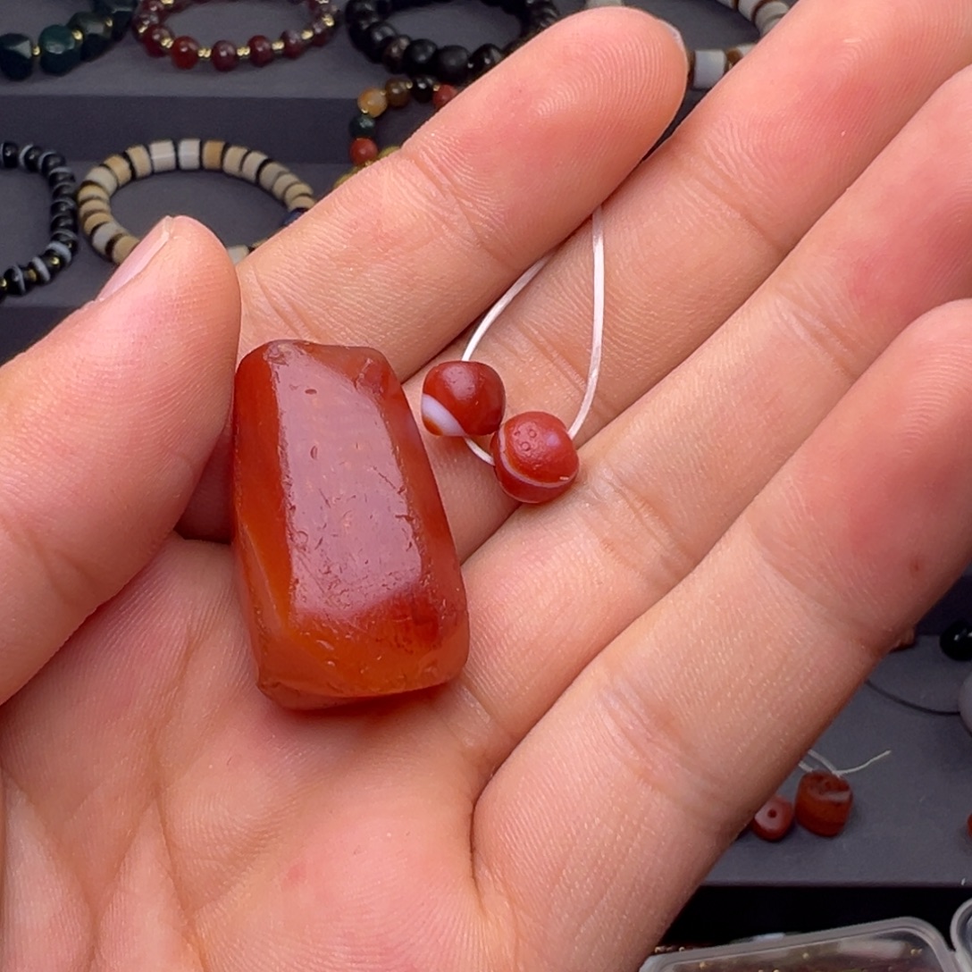 艳***天玛瑙/玉髓合金颈饰