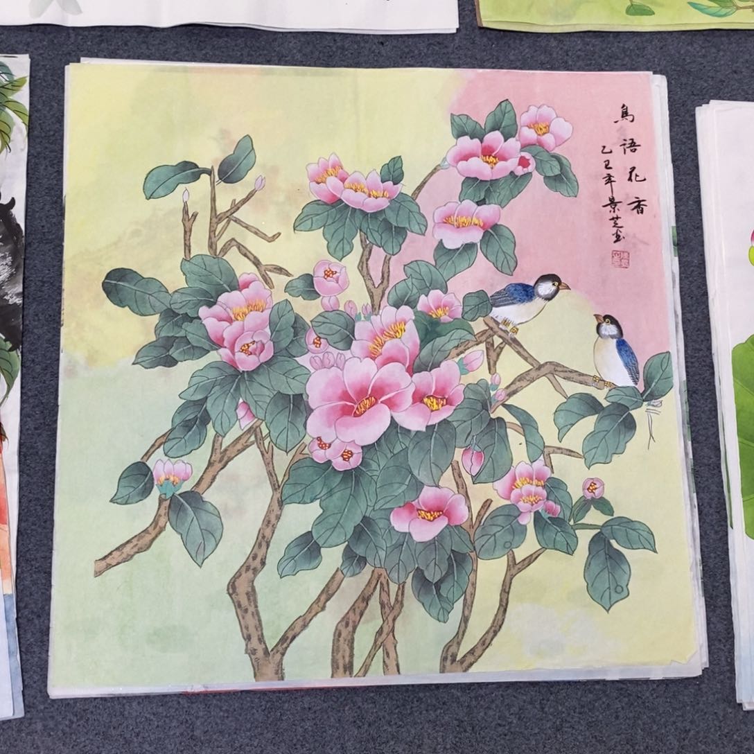 国画尺寸68✖️68工笔手绘斗方