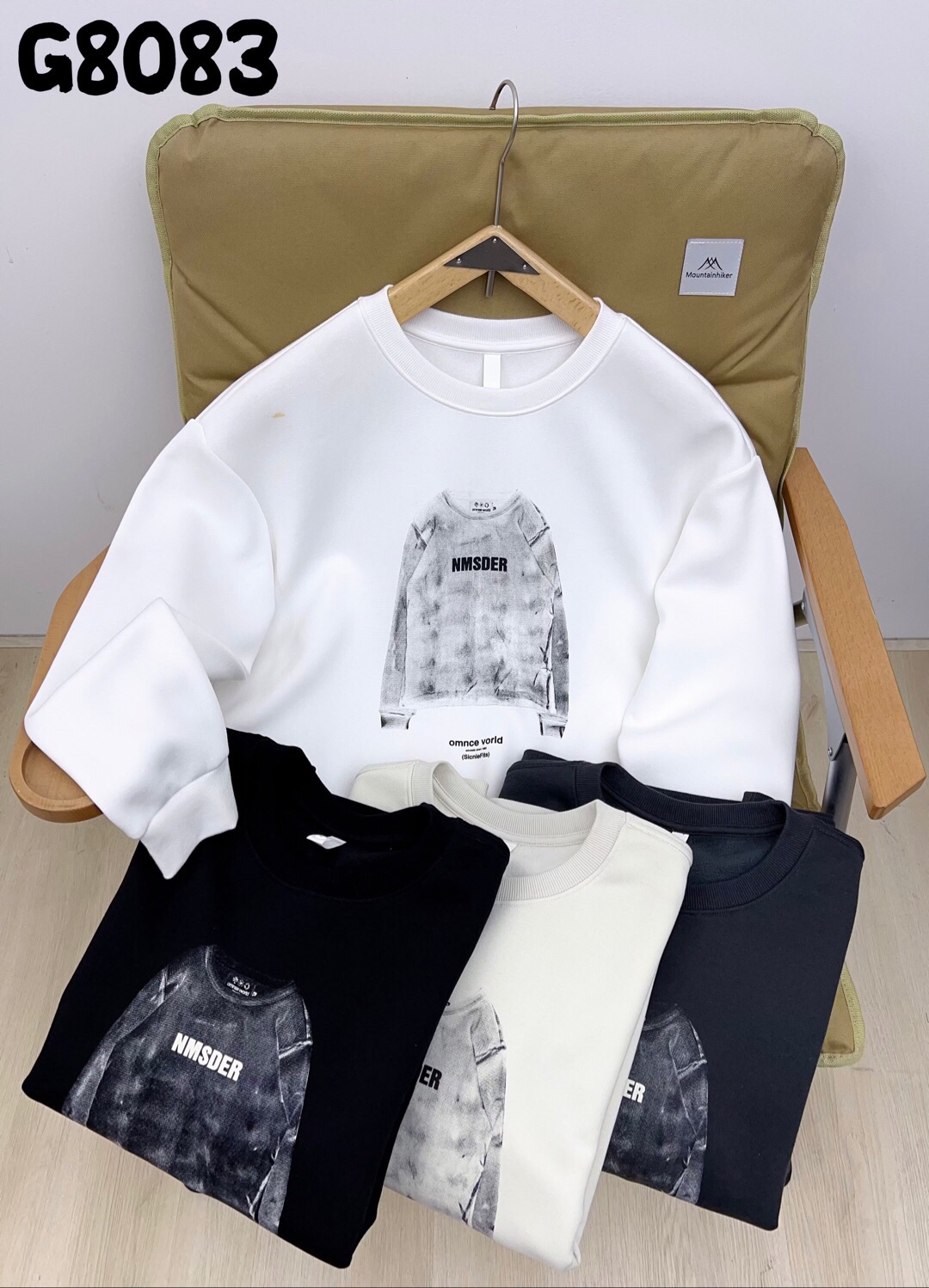 315 素Y 男女潮牌秋冬款情侣圆领长袖加绒打底卫衣 WYG8083