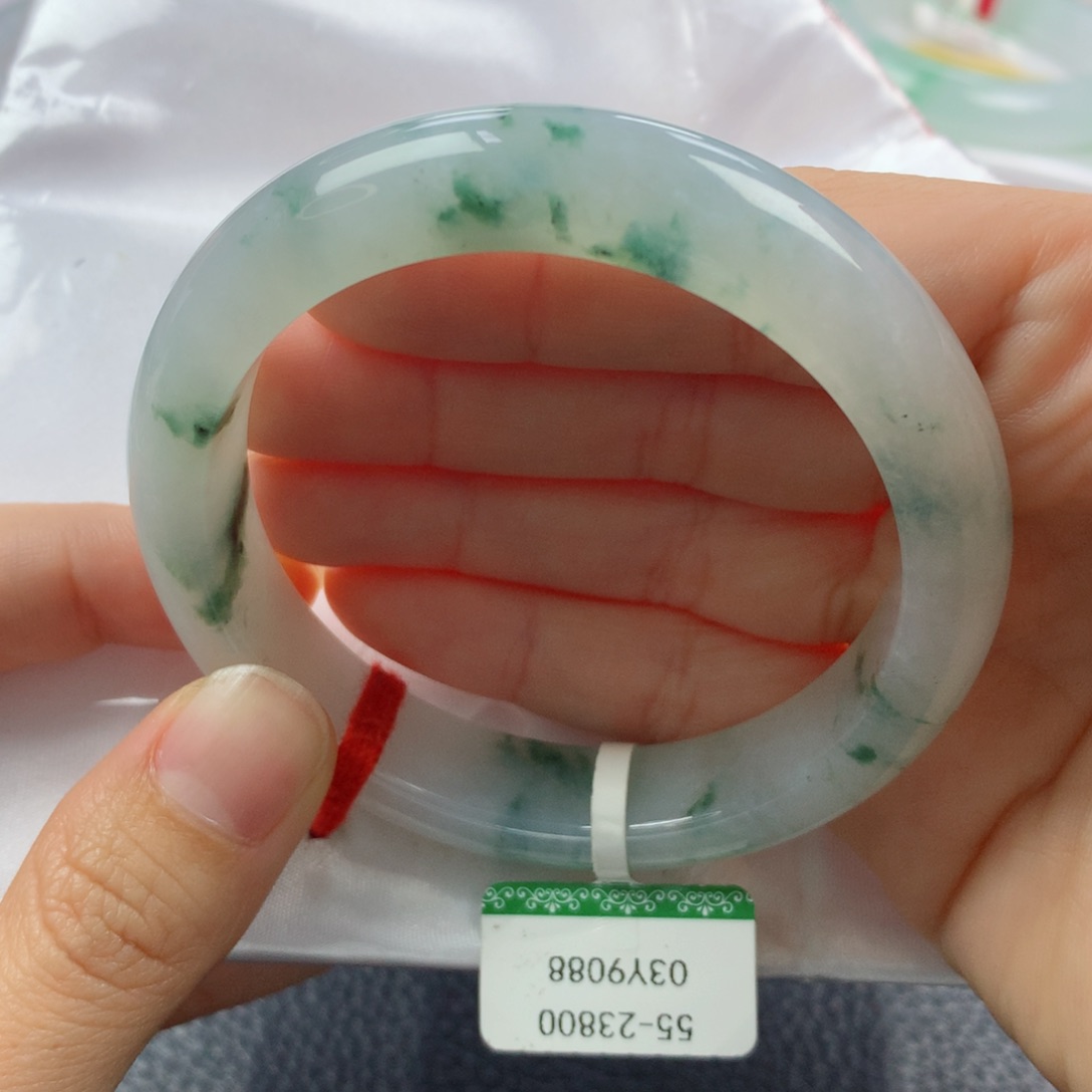 未镶嵌手镯翡翠缅甸天然翡翠A货55.5正