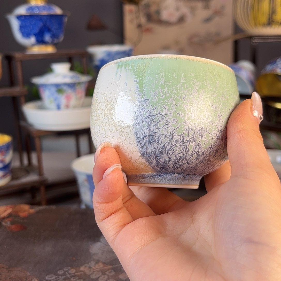 摆件景德镇陶瓷茶杯多人