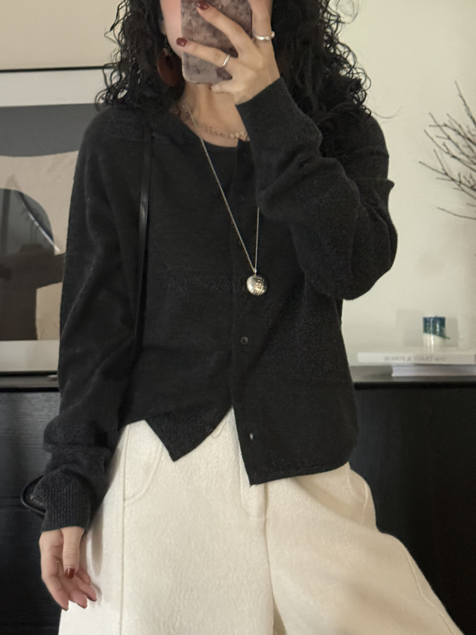 【珍珍何HB】1247定制款韩系极简圆领羊毛开衫