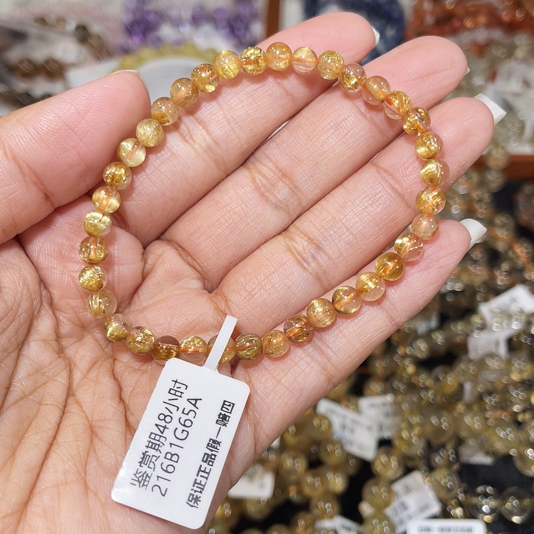 水晶手串未镶嵌金发5m