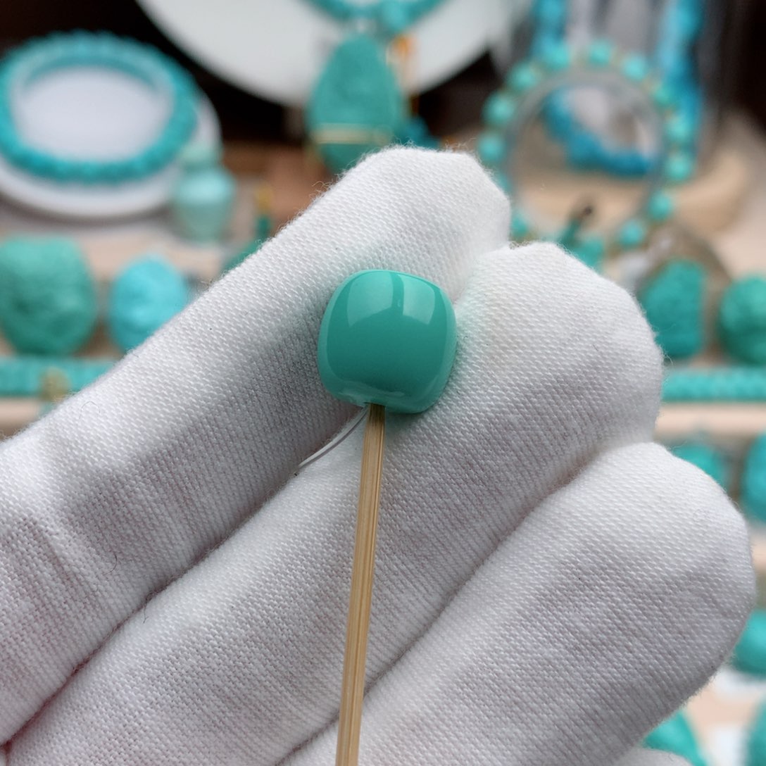 绿松石珠宝奇石未镶嵌11mm