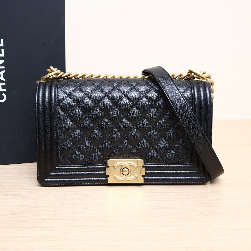 99新 Chanel/香奈儿 中号单肩包 25芯片开 金扣菱格纹 P205742529