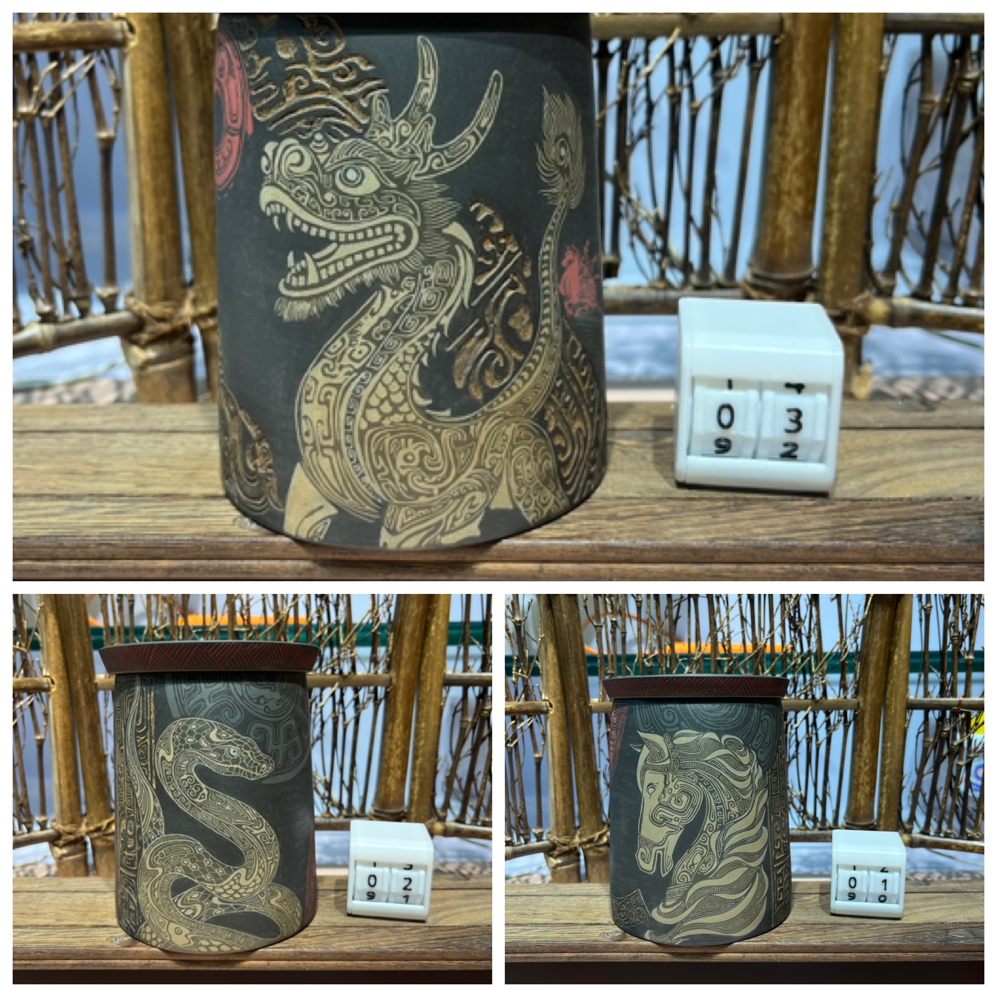 陈七铭春秋茶罐=高约12厘米