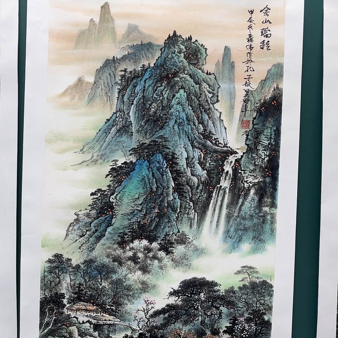 国画艺术家真人手绘