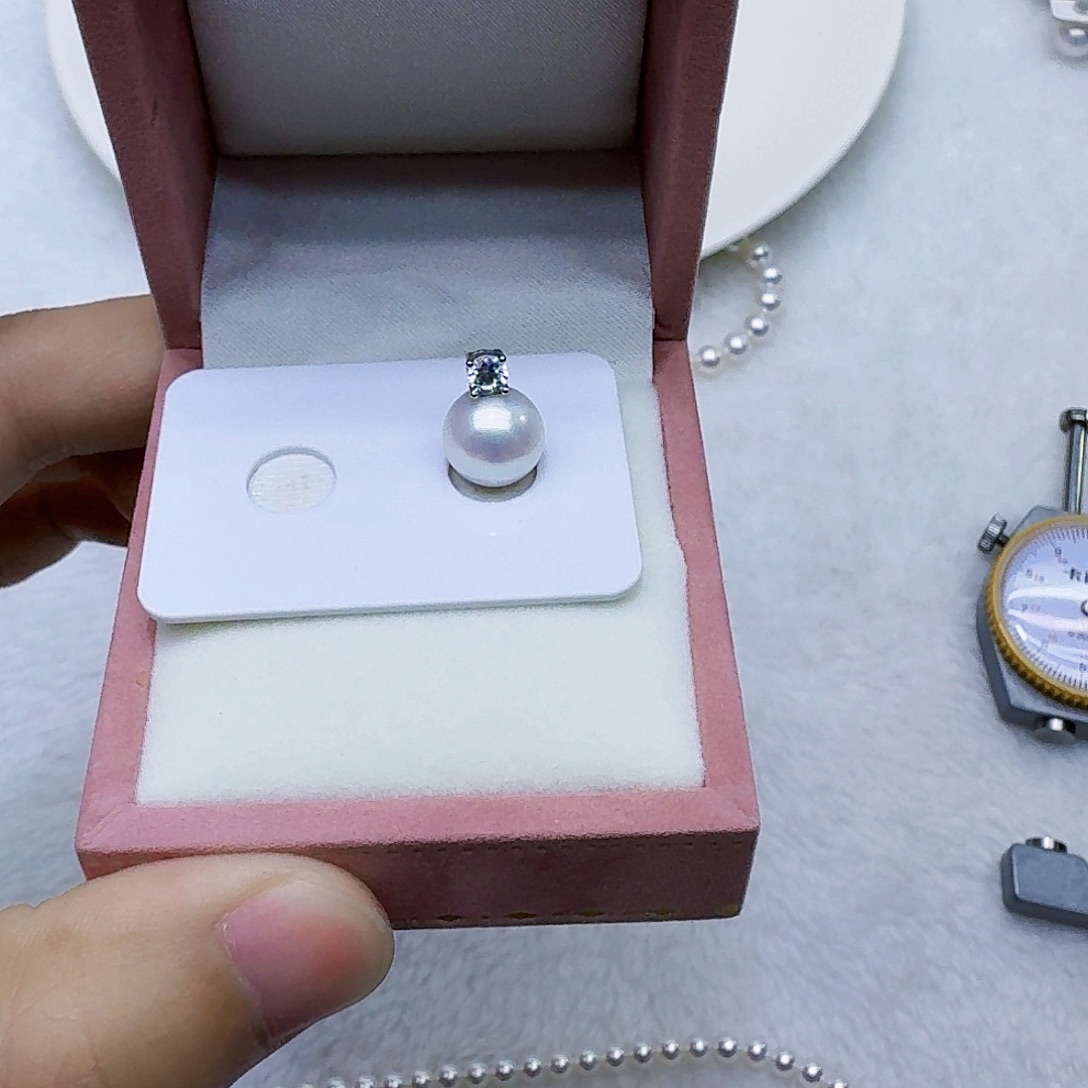 淡水珍珠颈饰银S925镶嵌10-11mm