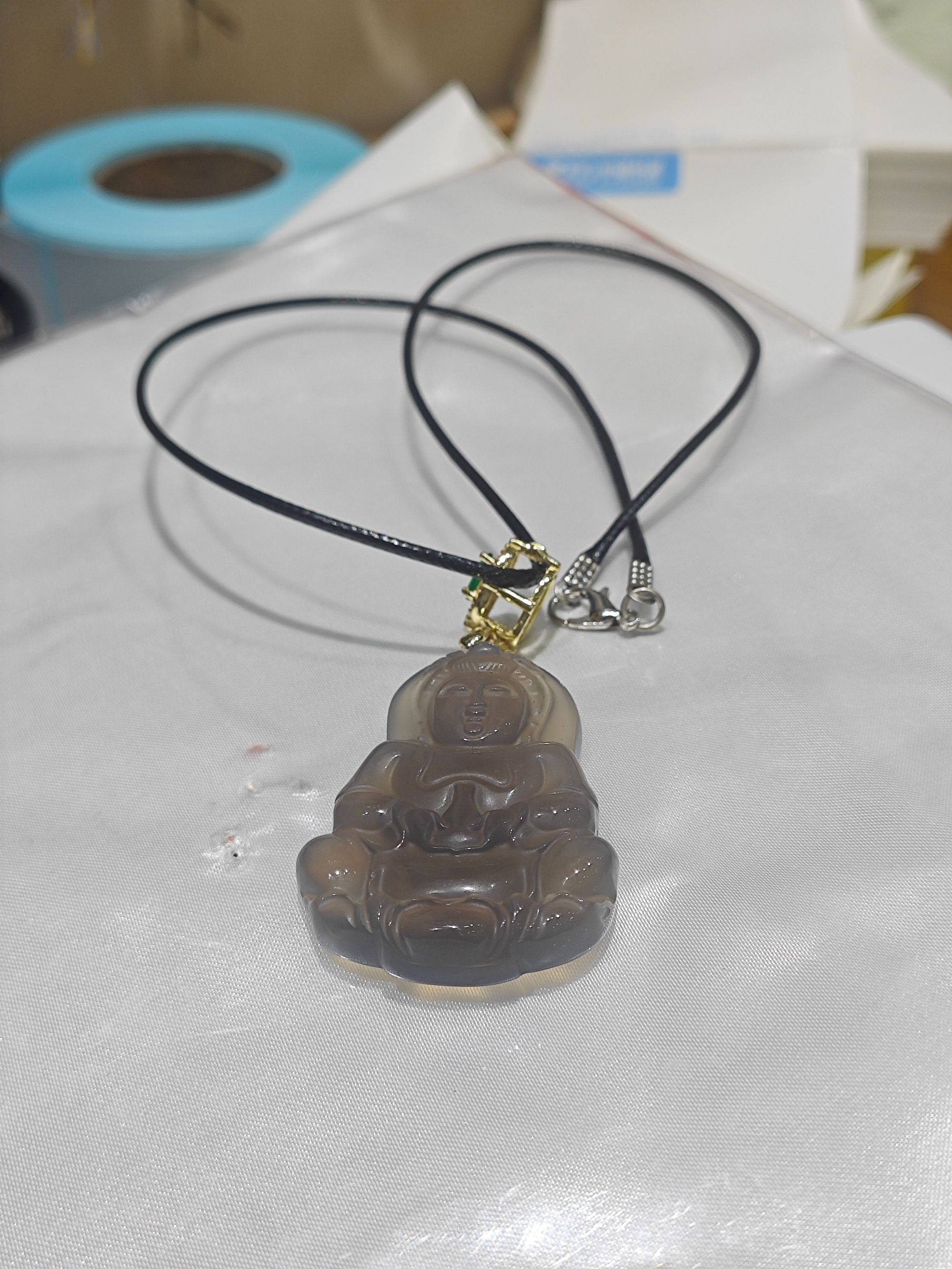 天然玛瑙吊坠藕粉色独特经典时尚项坠送朋友