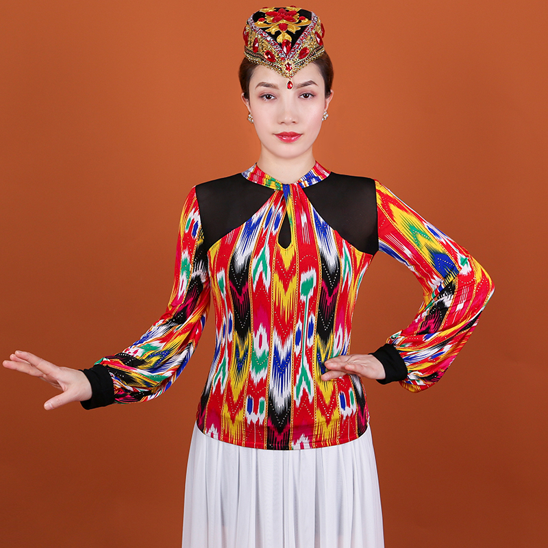 天翼美拼接艾德莱斯上衣设计感小衫服装