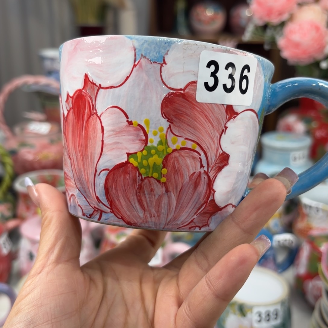 瓷片景德镇手绘高温釉下彩陶瓷茶具