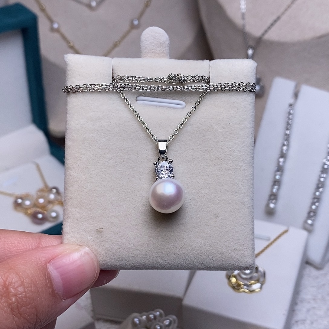 耳饰淡水珍珠银S925镶嵌