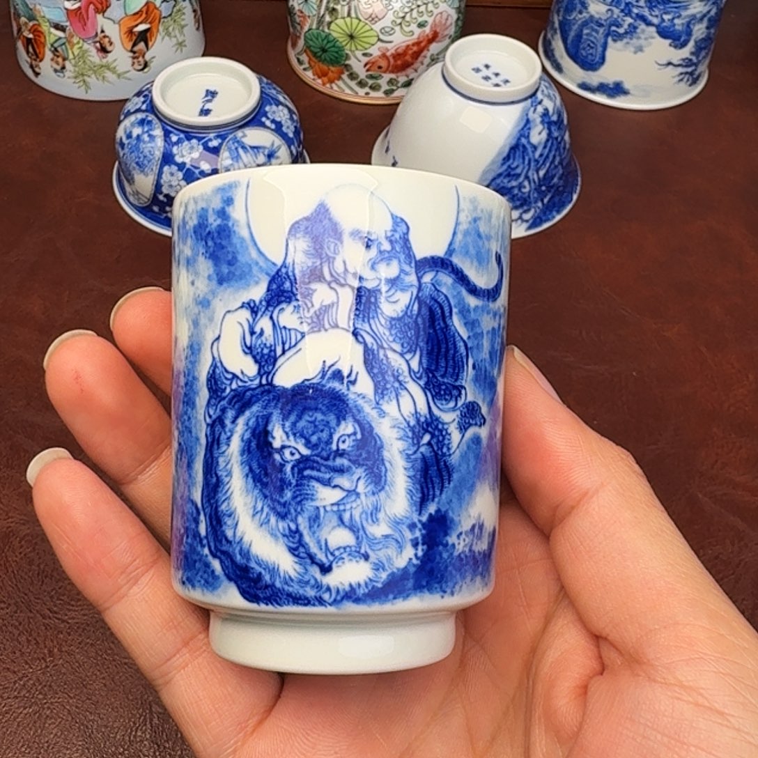 宁***）陶现代景德镇全手工全手绘陶瓷