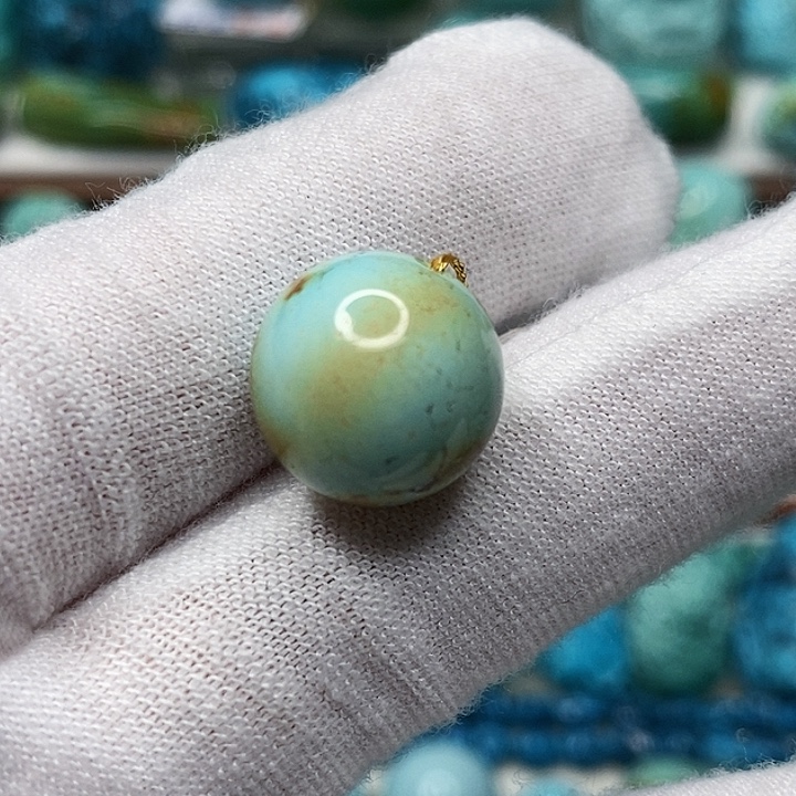 绿松石未镶嵌天然原矿 地大质检