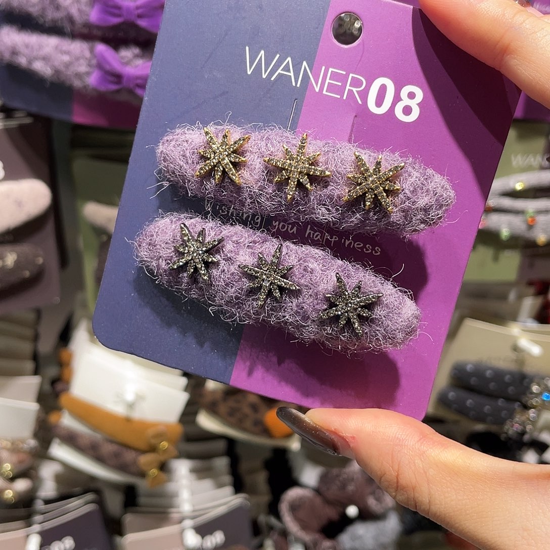 羽毛非金属紫色雪花鸭架