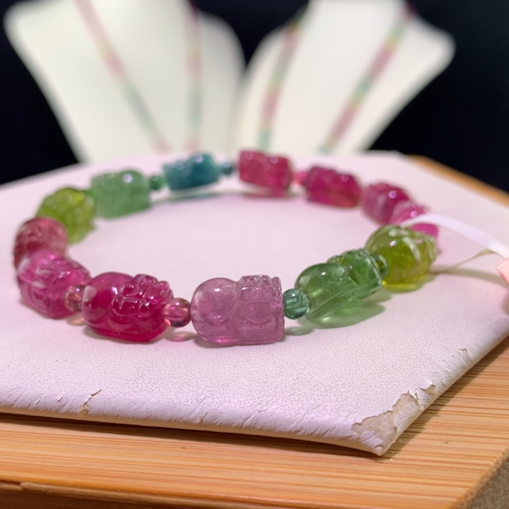 双色碧玺手链未镶嵌