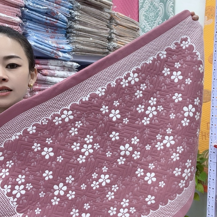 棉豆沙色雪花纯棉