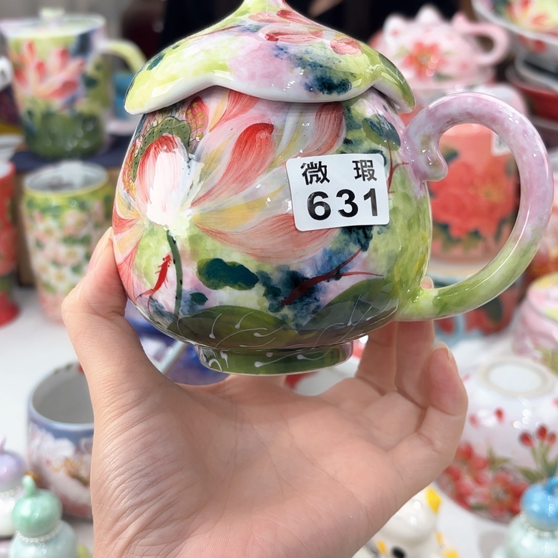 景德镇手绘高温釉下彩陶瓷茶具