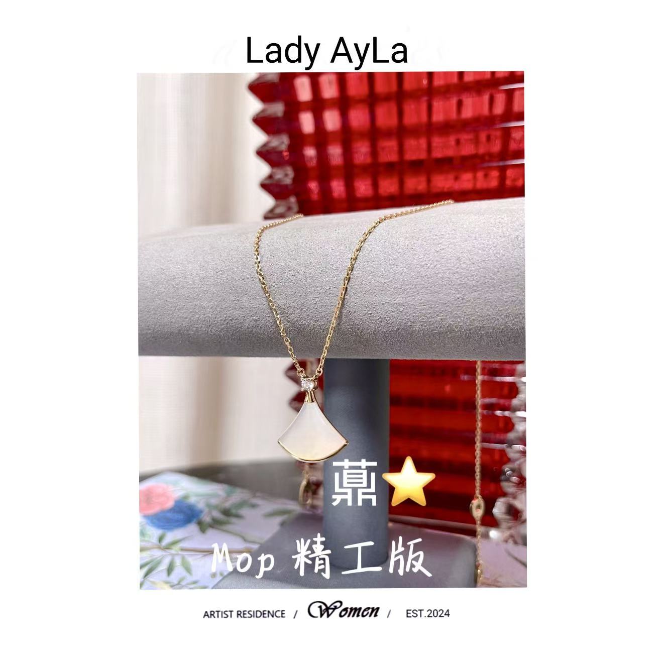 坠链均925银合成锆石 25S 裙子 白 银项链TT022