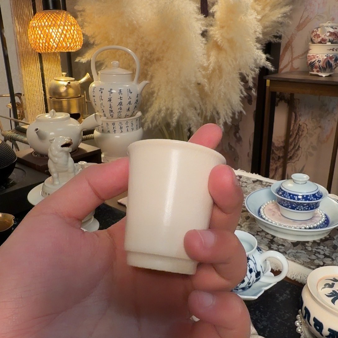 杯素白陶器小客杯子
