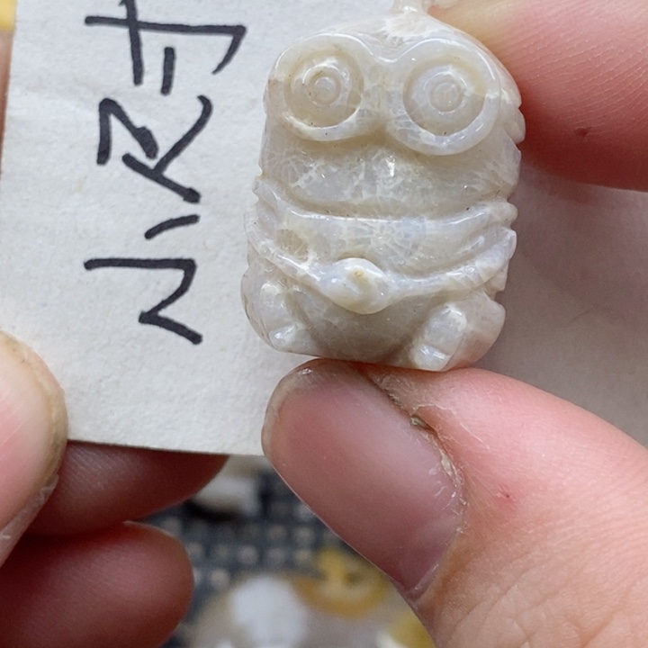 颈饰未镶嵌硅化珊瑚（珊瑚玉）