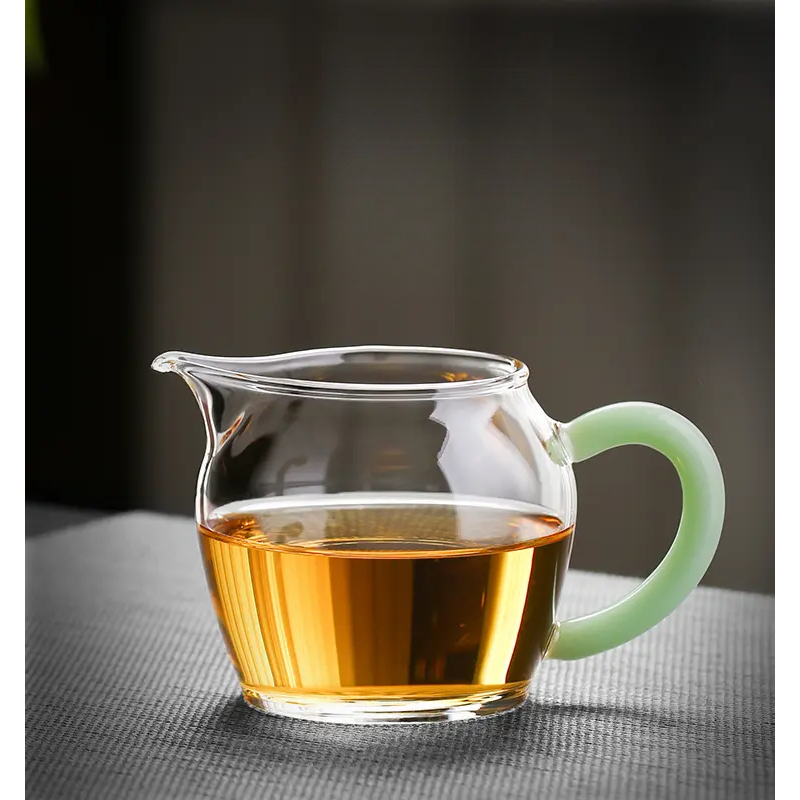 高透亮小巧分茶器手工高档透明家用过滤加厚日式茶道耐热公道杯