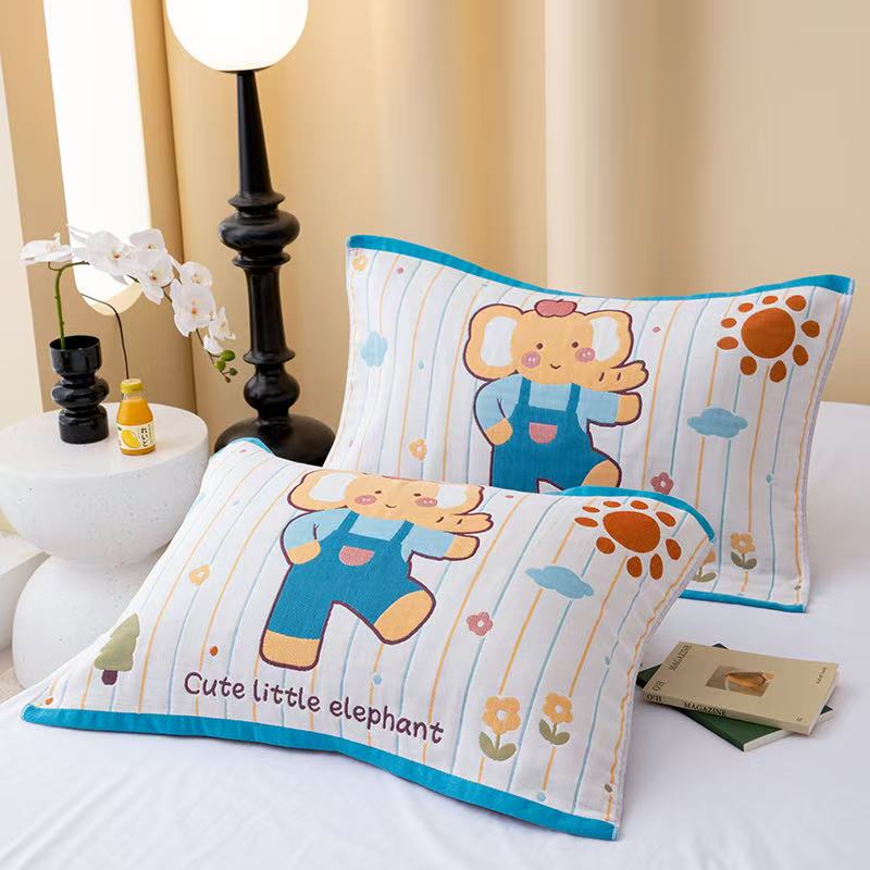 【清！清！清】八层纱布 枕巾一对装