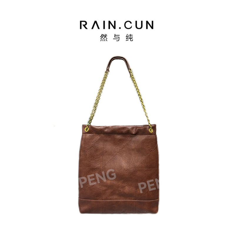 RAIN.CUN SD-50207-可可栗 轻奢女士时尚通勤小众百搭斜挎包