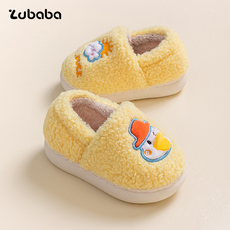小黄鸭儿童包跟棉拖鞋2-8岁宝宝专用2025新款家居室内儿童棉鞋