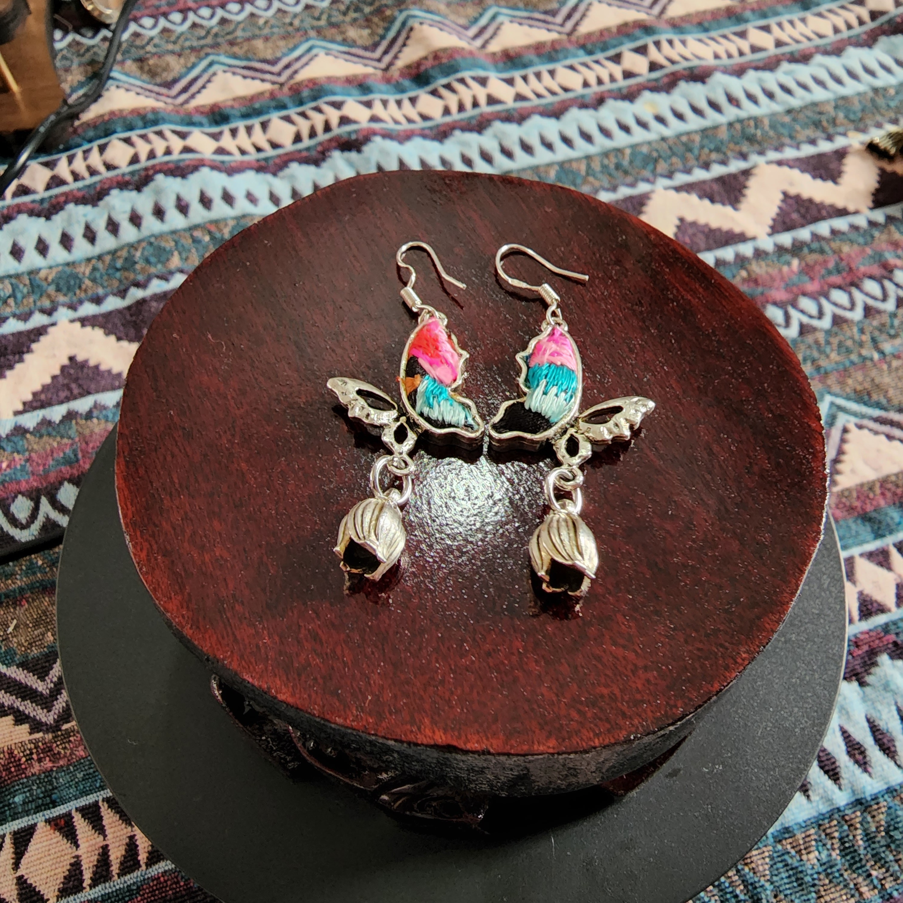 民族风刺绣苗银首饰