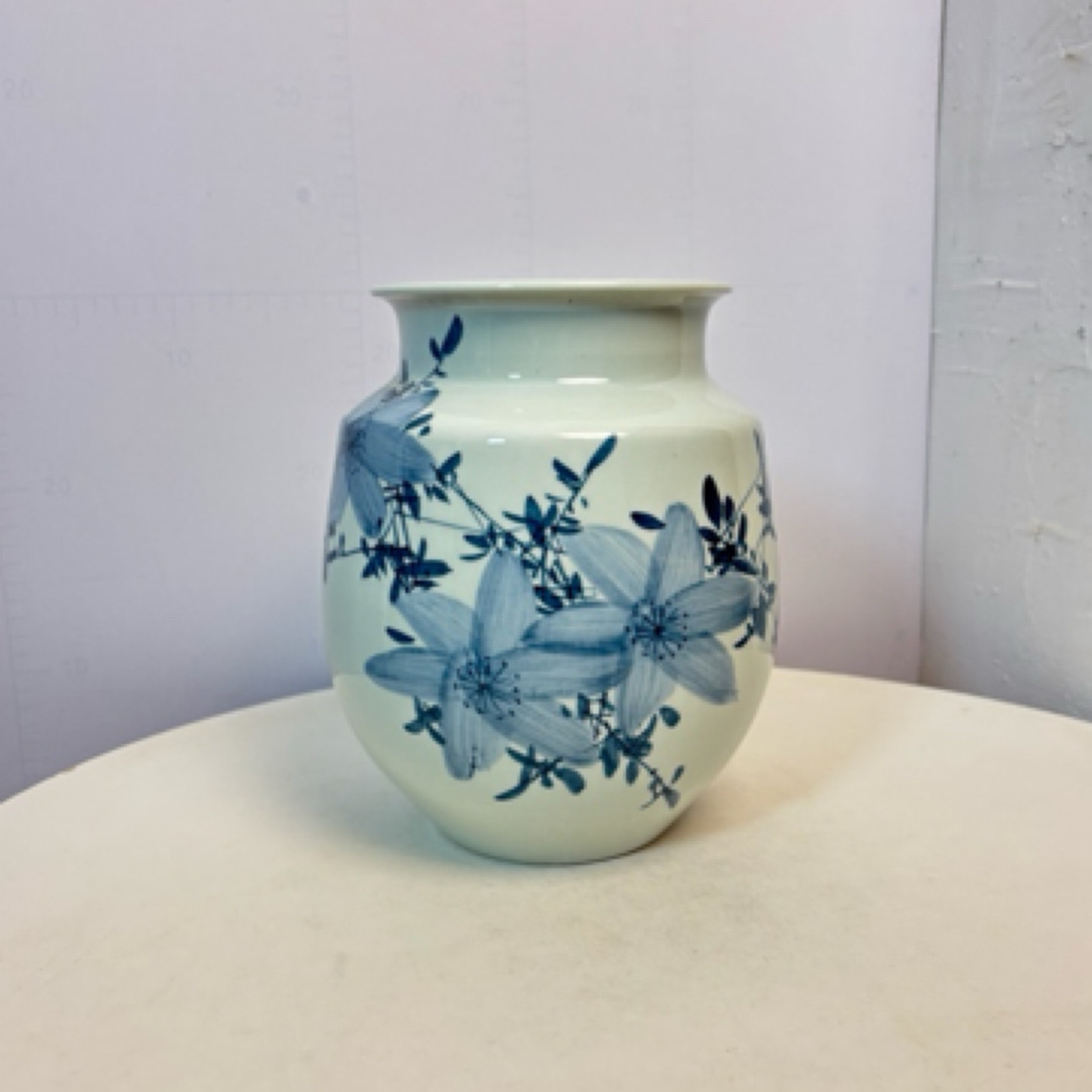 手工绘画青花陶瓷可插花可水培