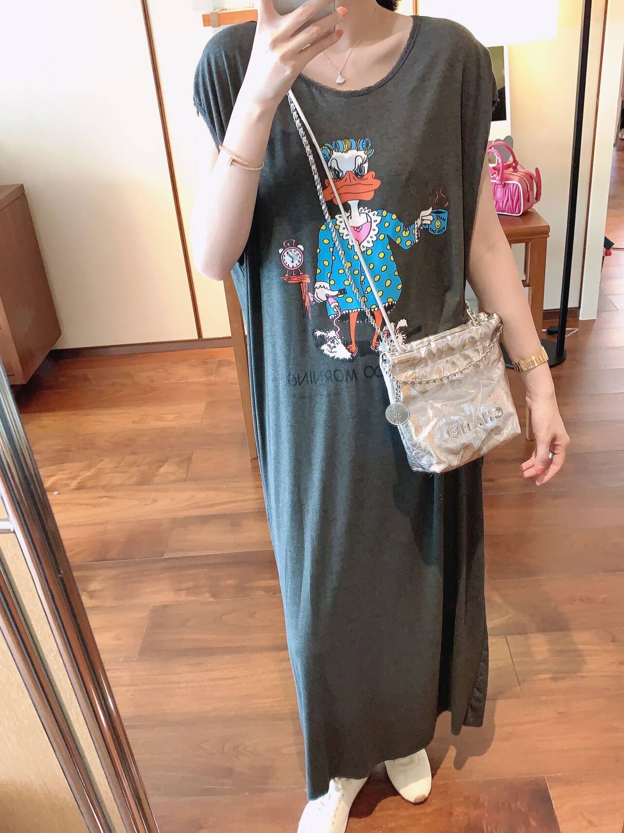 【张静芝】卡通鸭子无袖针织连衣裙