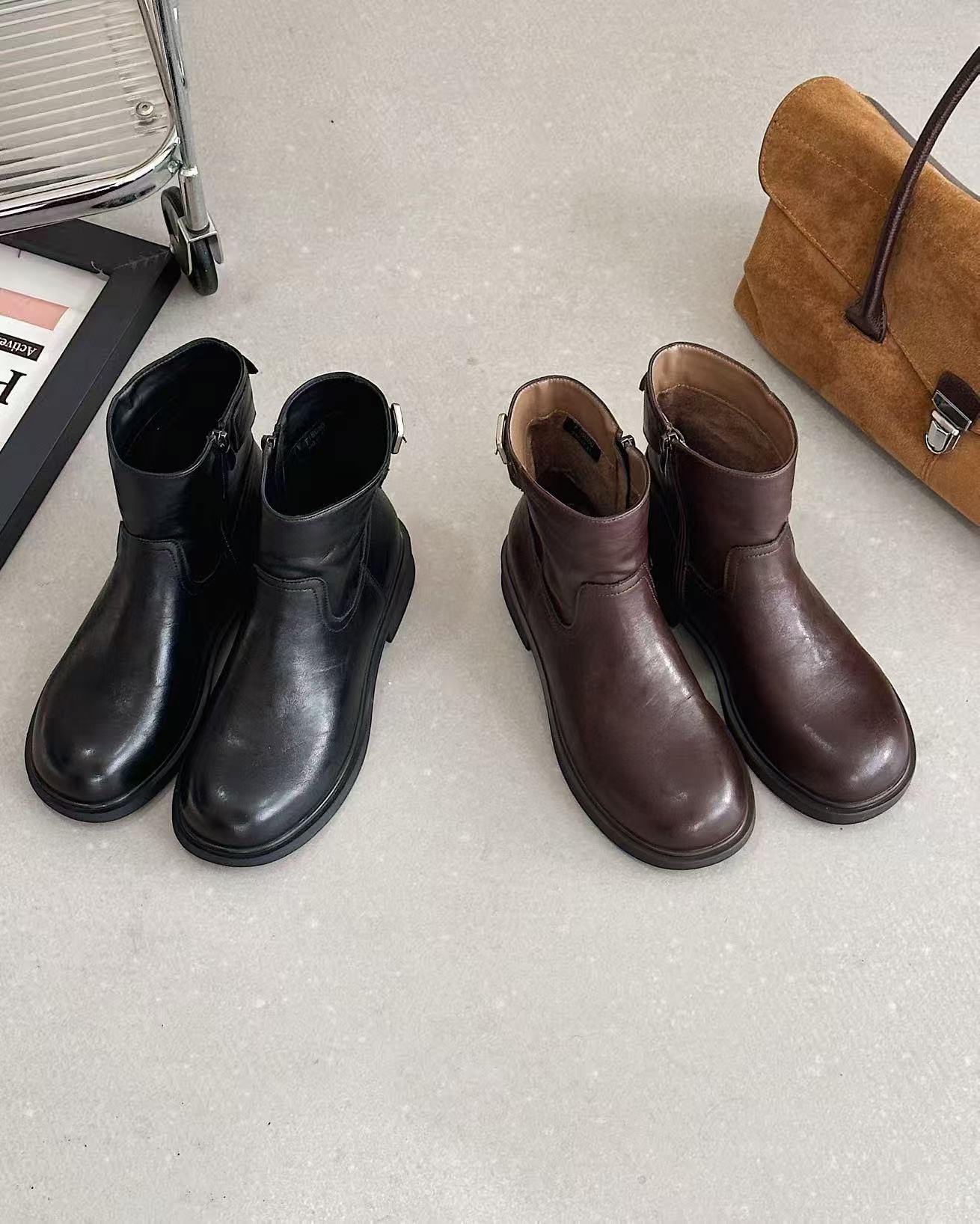 【媛媛の鞋店】18060加绒小韩靴