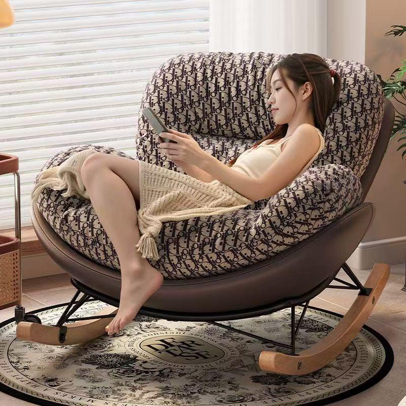 蝴蝶摇摇椅升级底座猫抓皮大号超软午睡躺椅阳台休闲单懒人沙发椅