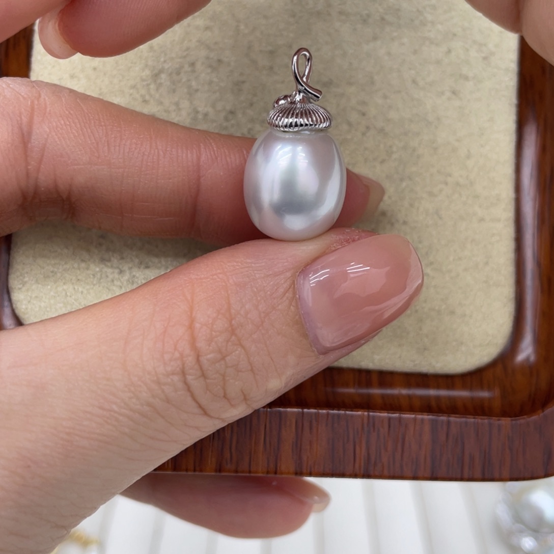 海水珍珠银S925镶嵌颈饰