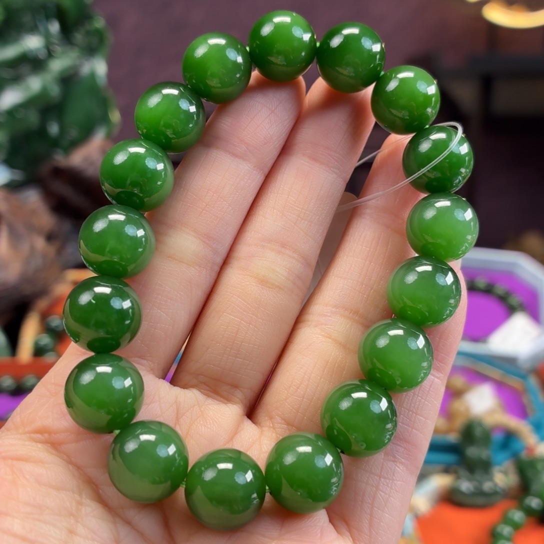 和田玉（碧玉）未镶嵌手串